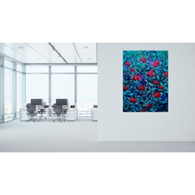 Load image into Gallery viewer, Waratahs painting, displayed in a corporate office setting