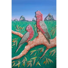 Load image into Gallery viewer, Painting & Mosaic - Togetherness, Galahs at Glasshouse Mountains