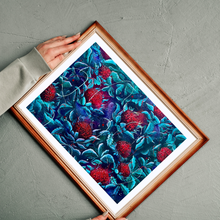 Load image into Gallery viewer, Waratahs painting, displayed in a  frame
